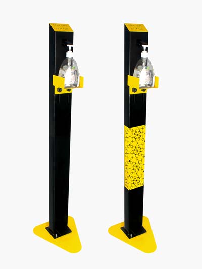 Black Frame/Yellow Base Dispenser​ stand